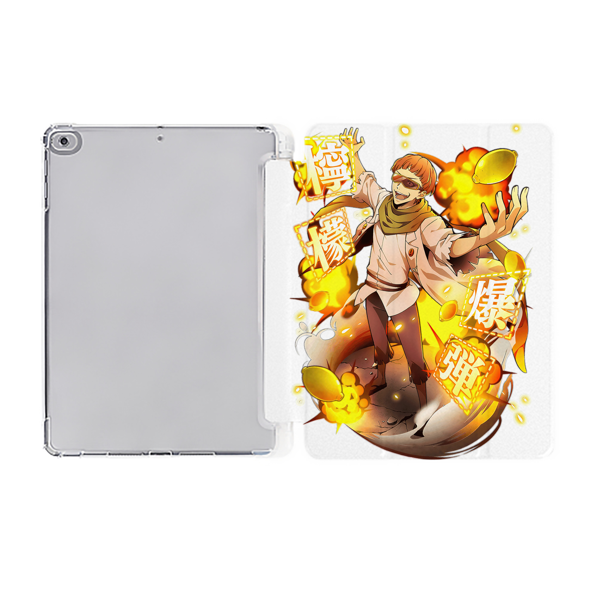（画像用） 文豪ストレイドッグス Bungo Stray Dogs IPad ケース ペン収納付き 三つ折りスタンド PUレザー×シリコン 対応機種9.5/10.5/10.9インチ